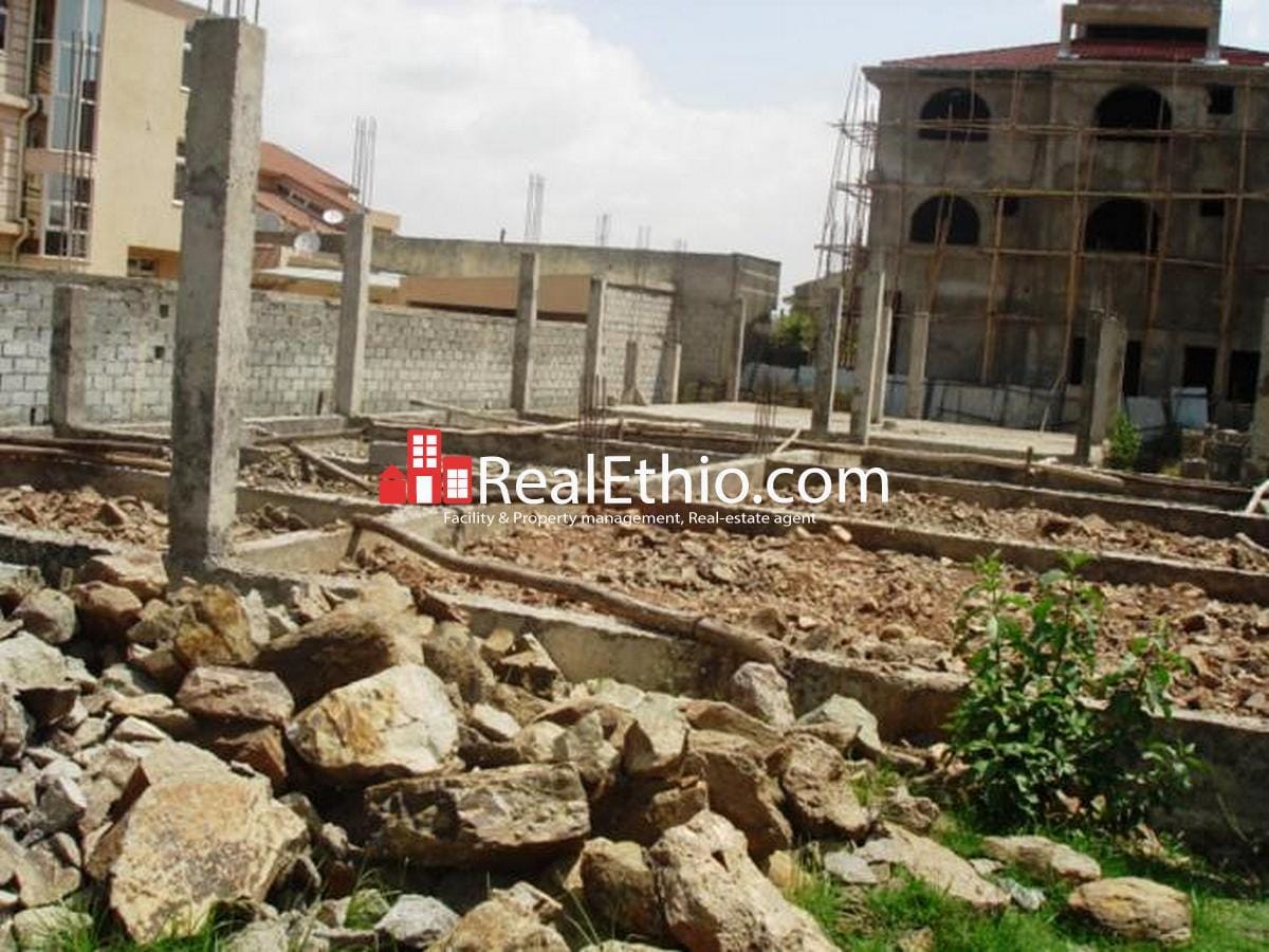 Foundation completed house on 1000 meter square plot of land for sale