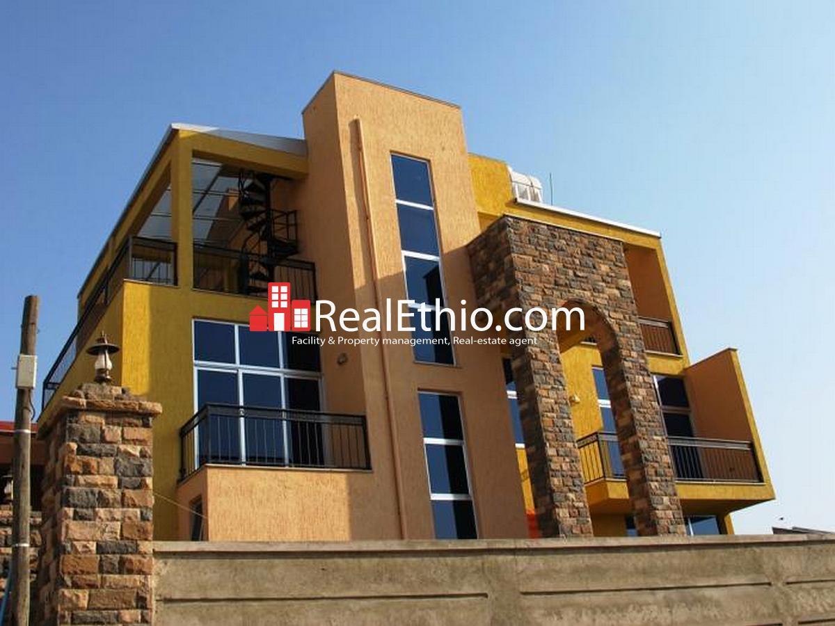 Bole Bulbula, six bedrooms ground plus two furnished house for rent