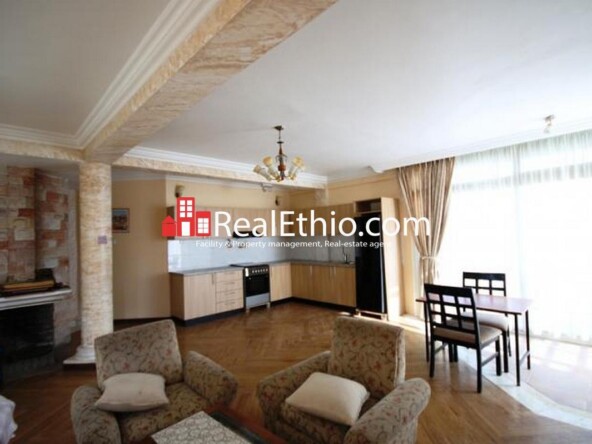 Megenagna, Top View, three bedrooms furnished apartment for rent, Addis Ababa