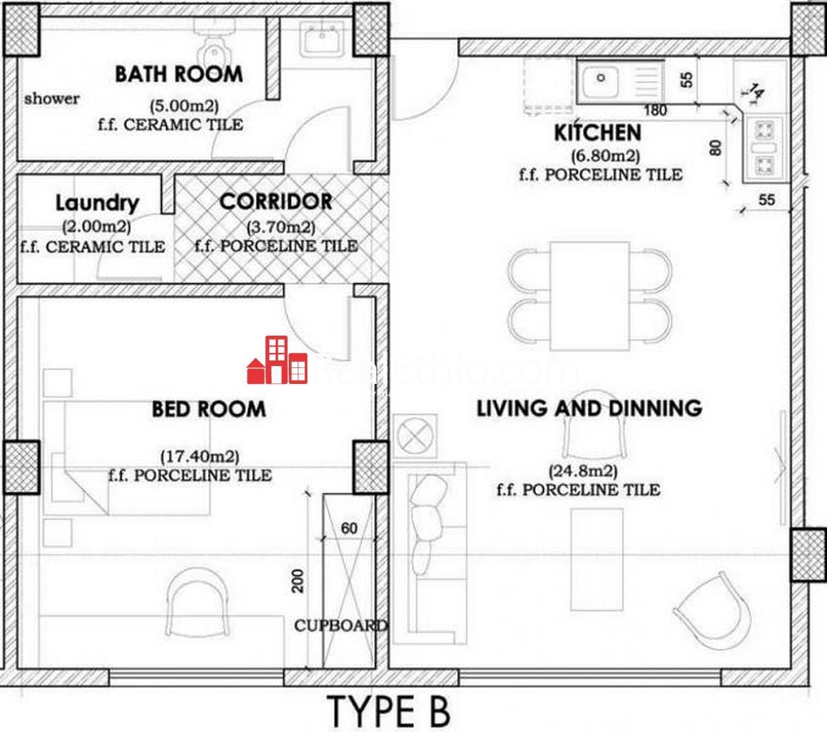 Hayahulet, one bedroom Apartment for sale, Addis Ababa Real Ethio