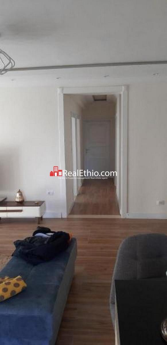 CMC Tsehay Real Estate, 3 bedroom furnished apartment rent, Addis Ababa