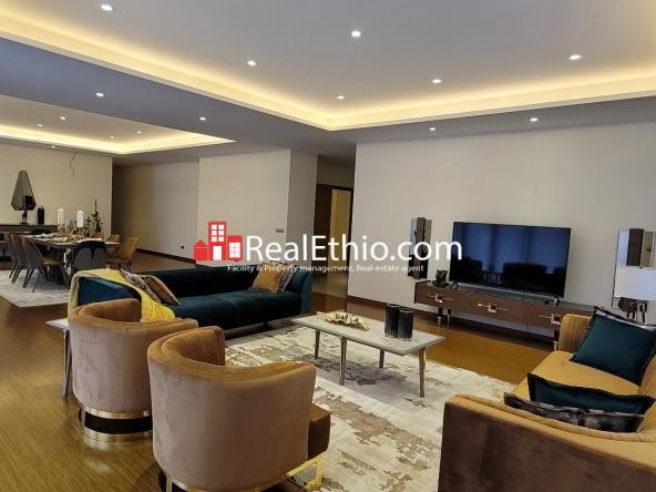 Bole Wolo Sefer, 3 bedrooms luxury apartment for rent, Addis Ababa.